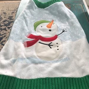 Dog snowman sweater